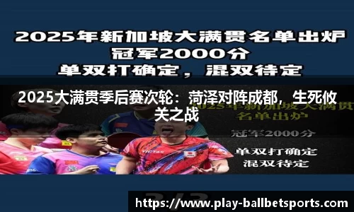 2025大满贯季后赛次轮：菏泽对阵成都，生死攸关之战