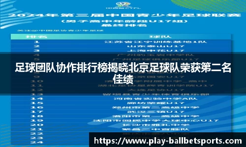 足球团队协作排行榜揭晓北京足球队荣获第二名佳绩